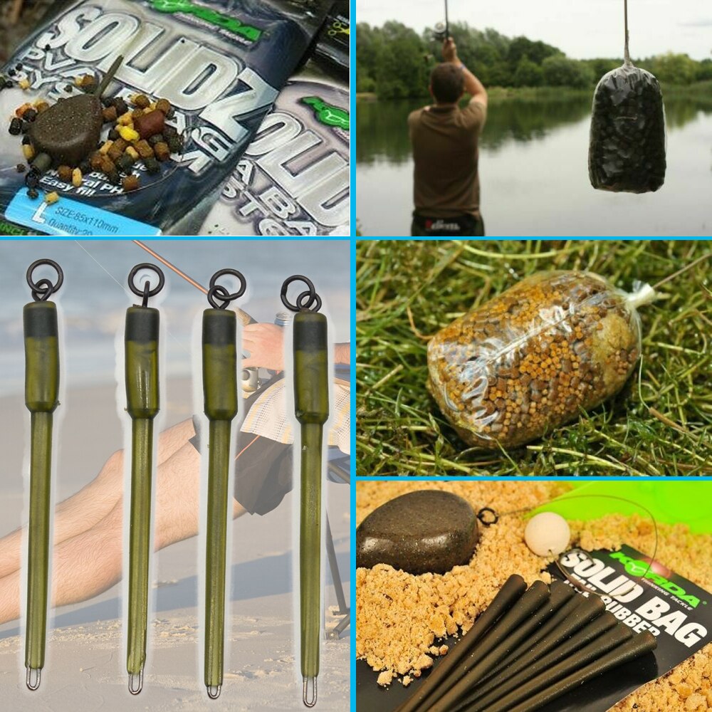 MNFT-Terminal de aparejos de pesca de carpa, Conector de vástagos de bolsa PVA, bolsas de tubo, vástagos, inserto de plomo, mástil de aparejos, 10 Uds.
