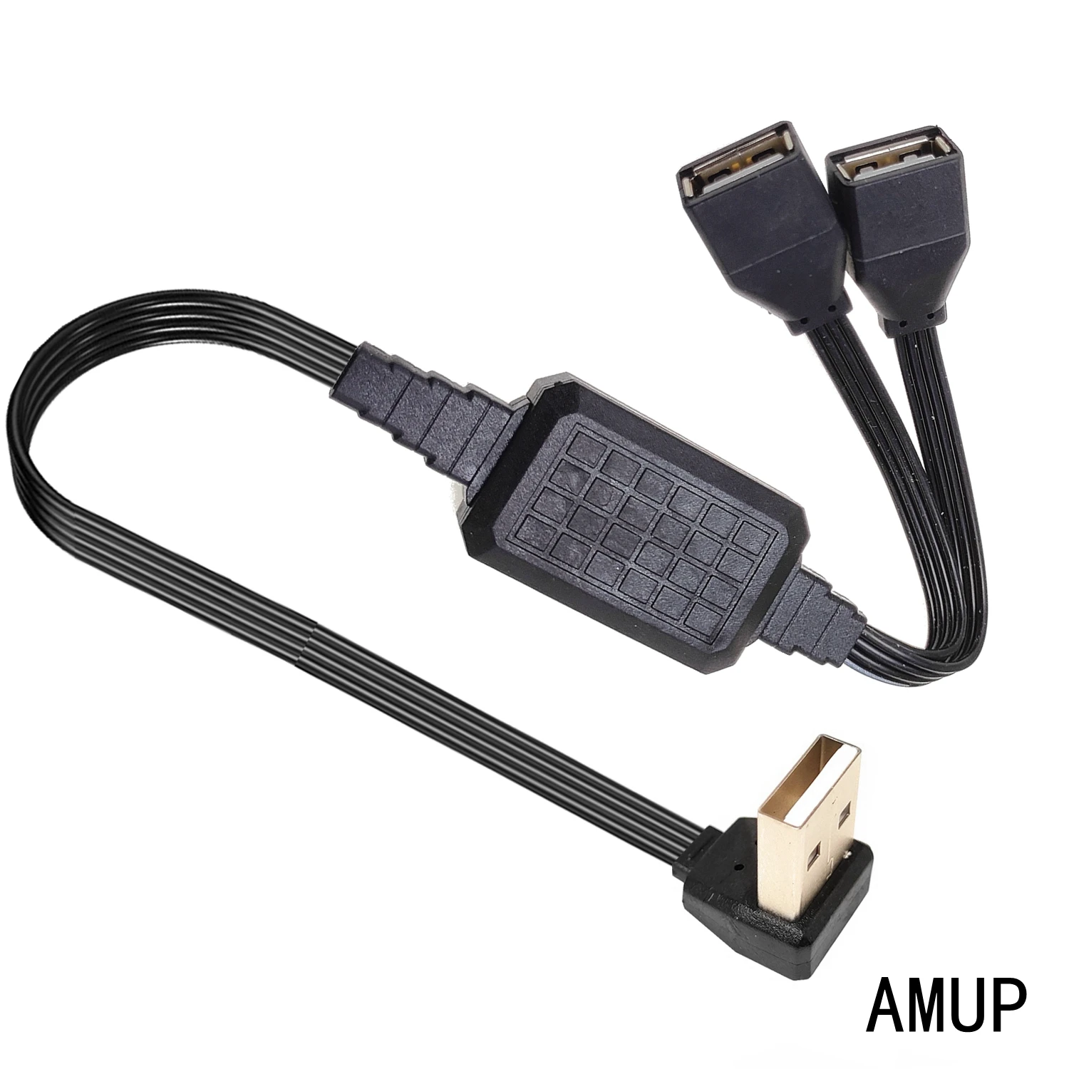 Dual dataUSB 2.0 universal data cable adapter for cars and laptops USB hub 2-port splitter 20CM-110CM: Red / 0.6m