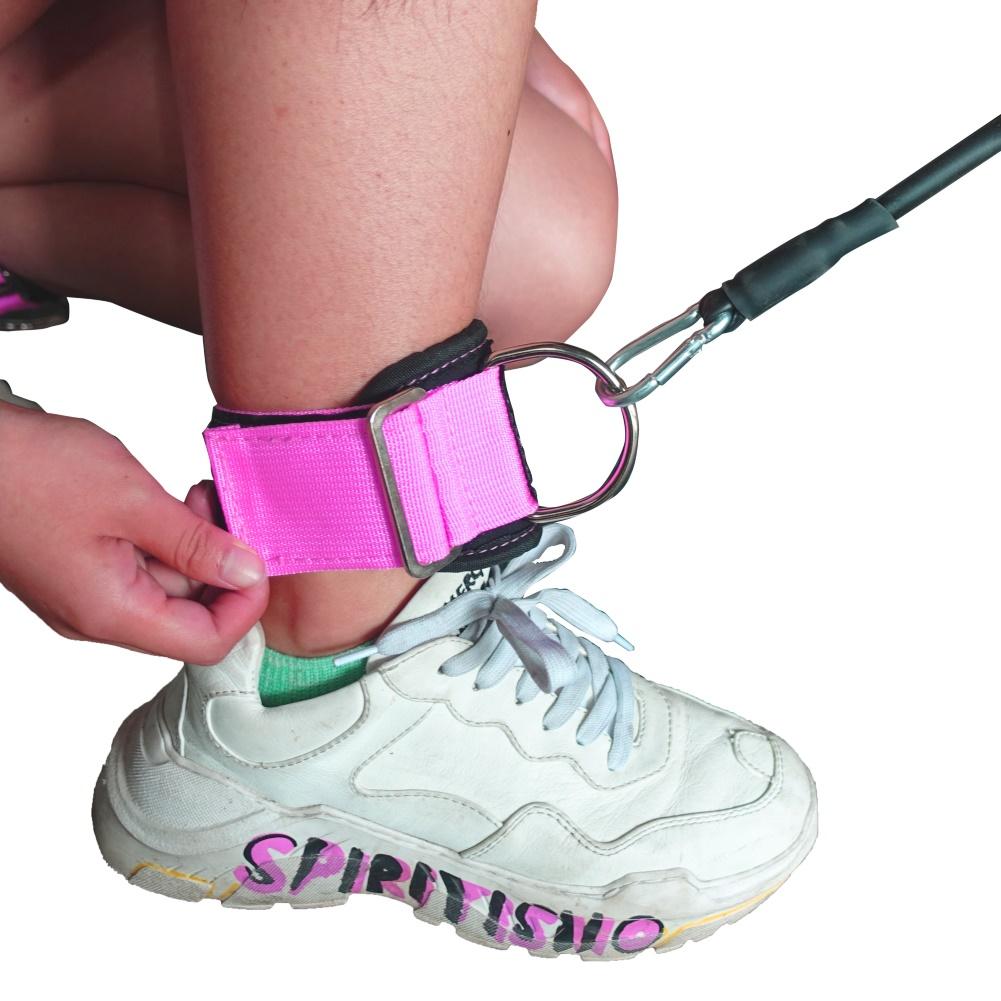 2 Stuks Home Gym Fitness Verstelbare Enkelband D-Ring Bevestiging Voor Kabel Machine
