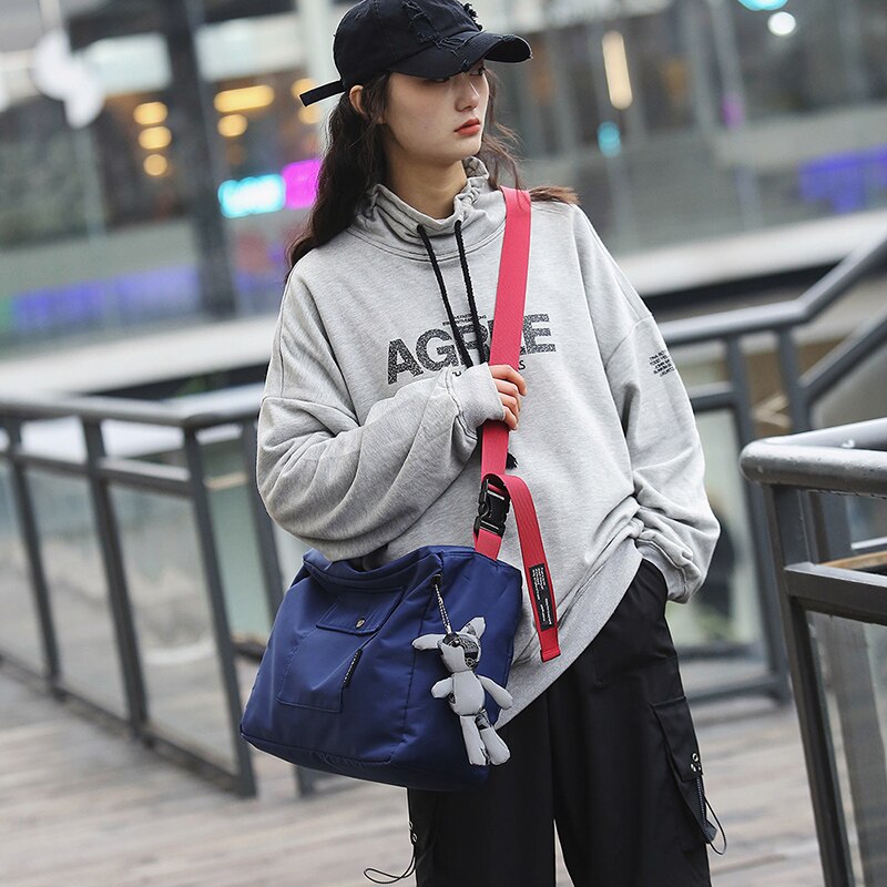 Originale di marca di Disegno della Tela di Canapa del Messaggero Del Sacchetto di Università di Classe Gli Studenti Borsa A Tracolla Grande Borsa di Tela