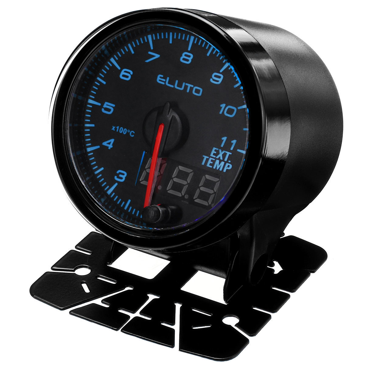 Eluto Universal- 2 "52mm Auto Abgas Temperatur Messgerät Digital & Anzeige Stift Doppel Anzeige 10-farbe LED-anzeige Auto Meter