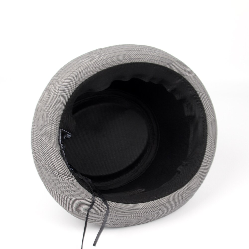 Mænd solhat flad pork pie hat til gentleman far bowler porkpie kirke jazz hat stor størrelse sml xl