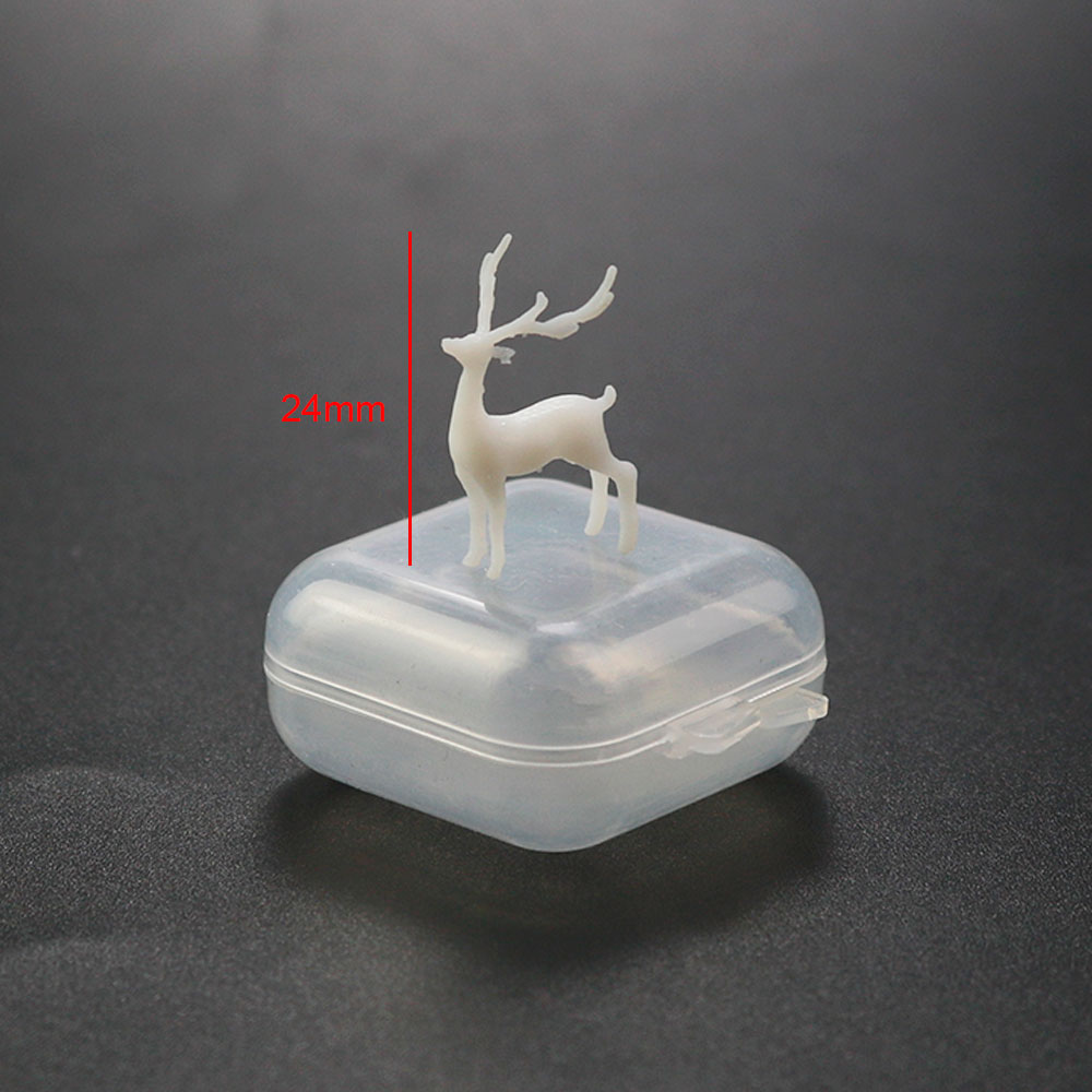 Voor leuke 3D Elanden Decoratie Bos Miniaturen Micro Landschap Decoratie Hars Vuller Kristallen Bol Plastic Fee Herten: Dark Gray
