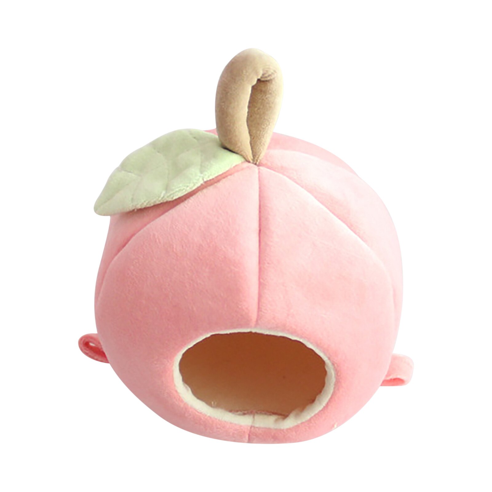 Casa de fruta para hámster, casa de cueva para ratones, mascotas, Durazno, con cama, alfombrilla para ratón, tienda de refugio: 1