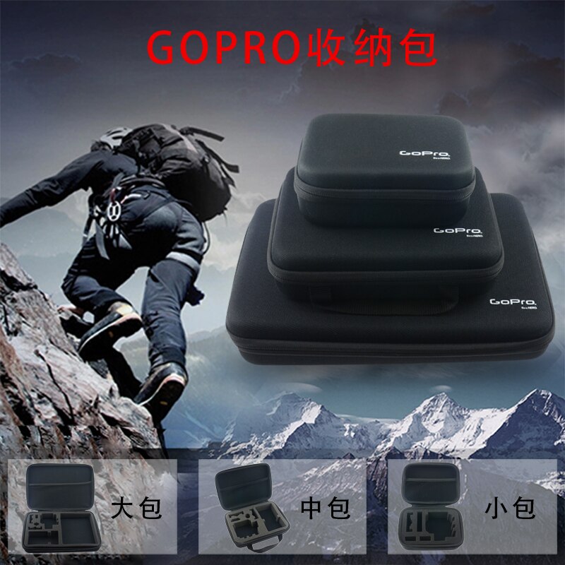 LANBEIKA Für Gopro 3 Größen Nylon Tragbare Lagerung Sammlung Tasche Fall für GoPro Hero 8 7 6 5 4 3 + SJCAM SJ5000 M20 SJ6 SJ7 EKEN