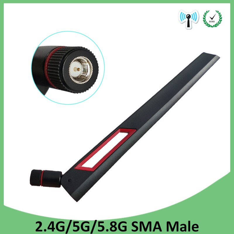 2.4 Ghz 5Ghz 5.8 Ghz Wifi Antenne Real 8dBi Sma Male Connector Dual Band Wifi Antena Antenne Draadloze Router 2.4 Ghz 5.8 Ghz
