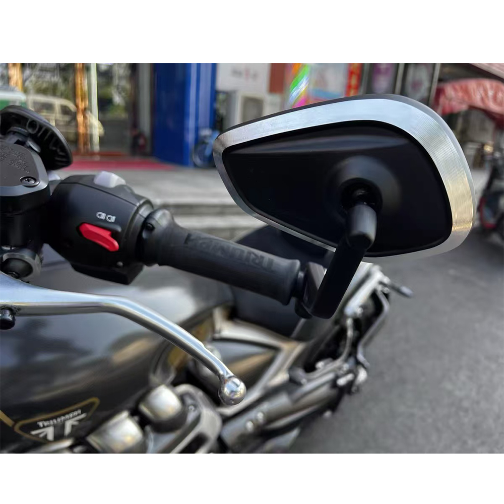 Espelho retrovisor para guidão de motocicleta, espelho final para Triumph Rocket 3Daytona 660 Daytona 675 Bobber T120 Street Trident 660