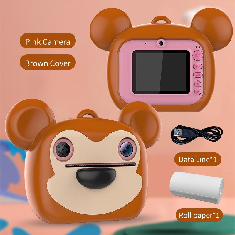 Instant Print Camera Thermische Print Kids Toy Camera Hd Screen Grils Elektronische Speelgoed Voor Jongens Kinderen Mini Digitale