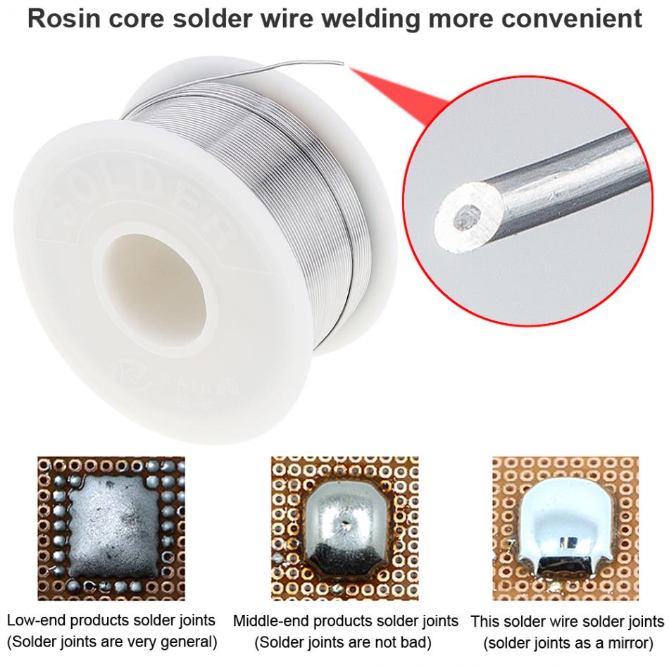60/40 fil de soudure étain 0.6/0.8/1.0/1.2/1.5/2.0mm 100g plomb rouleau propre colophane soudure noyau fil à souder 2% Flux