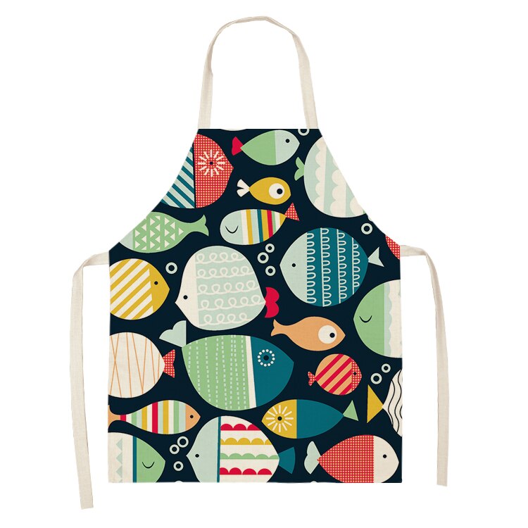 Delantales de cocina para hombre y mujer, delantal para ama de casa, a prueba de agua, de algodón, a prueba de aceite, textiles antiincrustantes para el hogar, Chef, 68x55cm: D