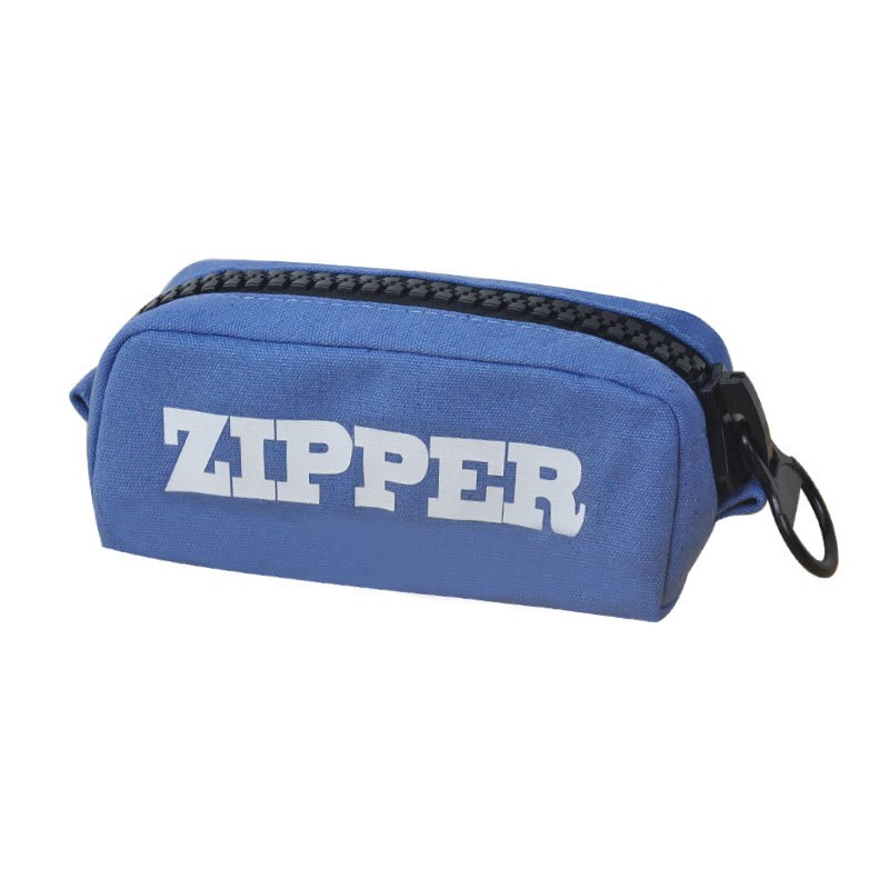 Duży zamek piórnik płótno zamek błyskawiczny szkolne pióro piórnik robić artykułów piśmienniczych organizator worek robić przechowywania piórnik materiały biurowe A6350: lekki niebieski