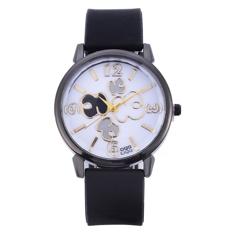 Dameshorloge kleine beer luxe merk dqg quartzhorloge dames casual siliconen dresshorloges
