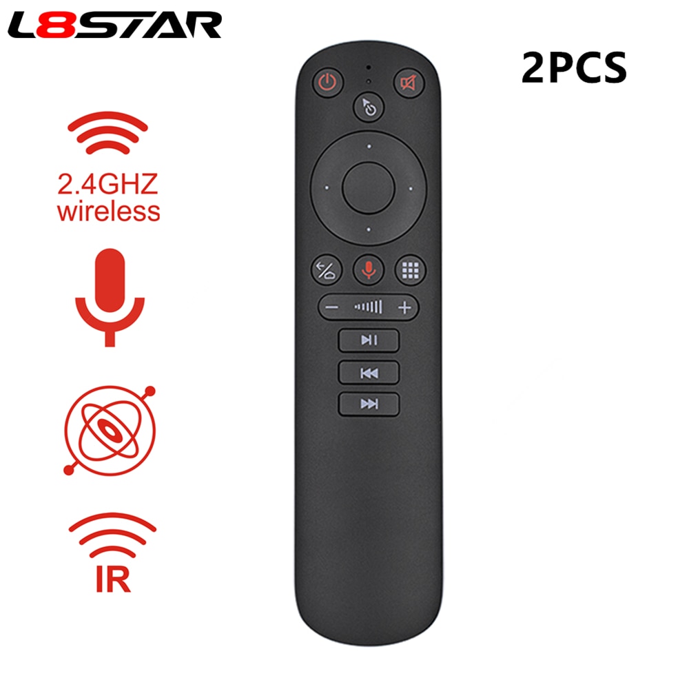 2pcs/lot G50S Voice Air Mouse Wireless 2.4GHz Remote control G50 Microphone Gyro IR Learning Aero Mouse for Android TV Box PC
