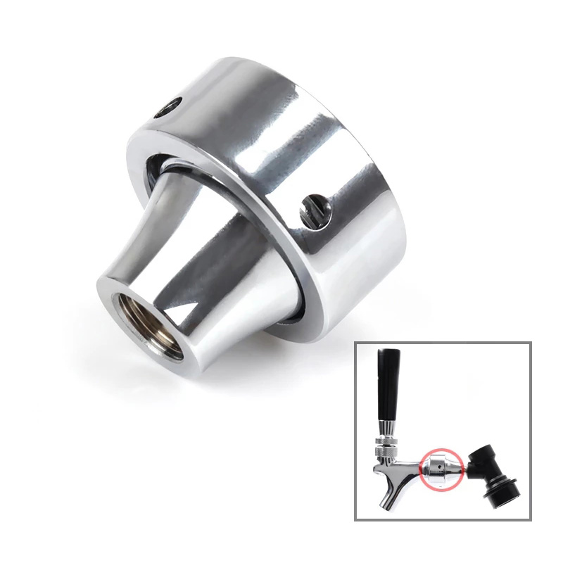 Beer Tap Faucet With Ball Lock Liquid Quick Disconnect Chrome Plating Faucet Beer Keg Tap For HomeBrew Beer Soda Dispenser Tools