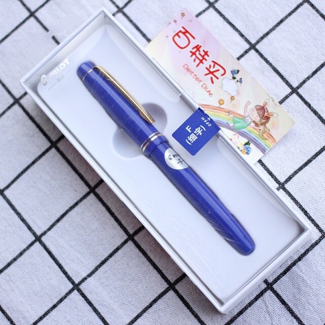 PILOT 78g 78g+ 22k golden Transparent color original Iridium fountain pen students practice calligraphy ef f m nib: Blue / M