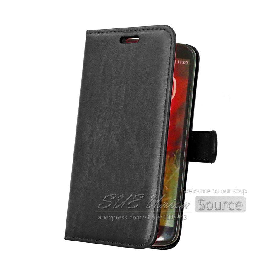 Flip Leather Case for LG G2 Optimus D801 F320 D802 VS980 F340L LS980 LS980S Wallet Stand With Card Holder Cover Fundas Coque: black