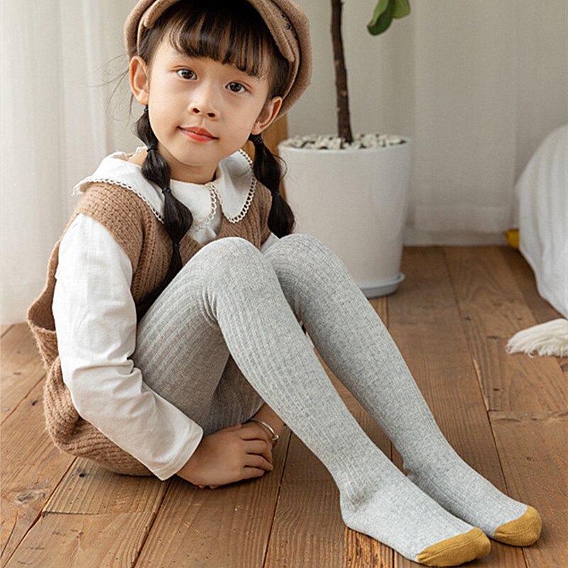 1 2 3 4 5 6 7 8 anos menina collants bebê meias outono inverno quente criança meia-calça kidscotton calças meninas bonitos kf040