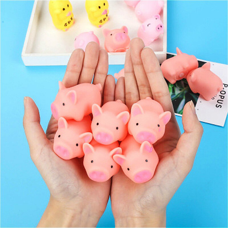 1 stk søde 4.5cm hundelegetøj pink skrigende gummigris kæledyrslegetøj knirke squeaker tygge hjemmepynt tyggelegetøj til hunde