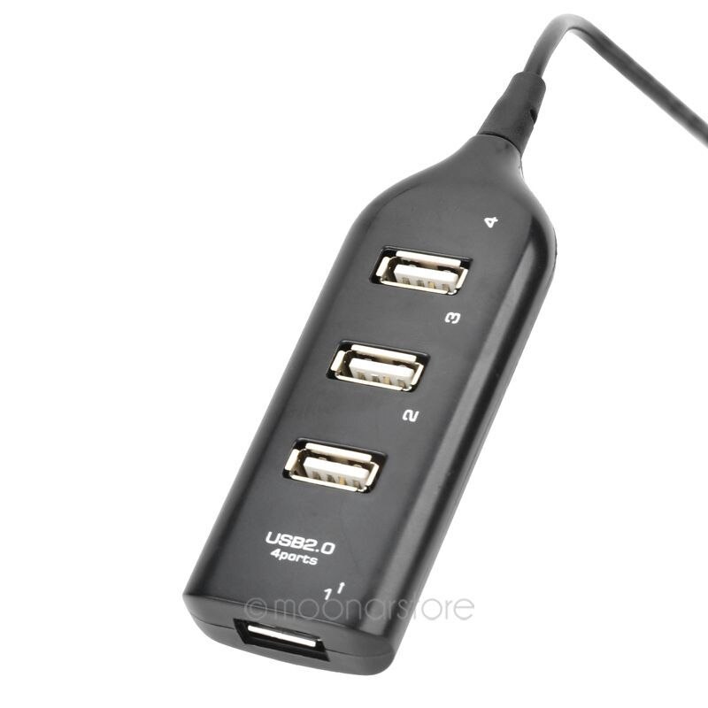 Mini 4 Port HUB yüksek hızlı USB 2.0 Splitter adaptörü Hub PC Laptop için kablo ile