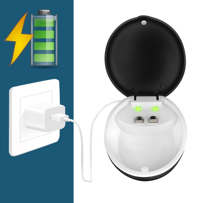 Rechargeable Hearing Aid Batteries A13 A43 and Charger for BTE Hearing Aids Sound Amplifiers Battery 13A PR48
