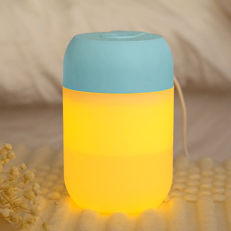 300ml Air Humidifier Aromatherapy Diffuser With Night Light Nebulizer Mist Maker For Home Essential Oil Diffuser: blue