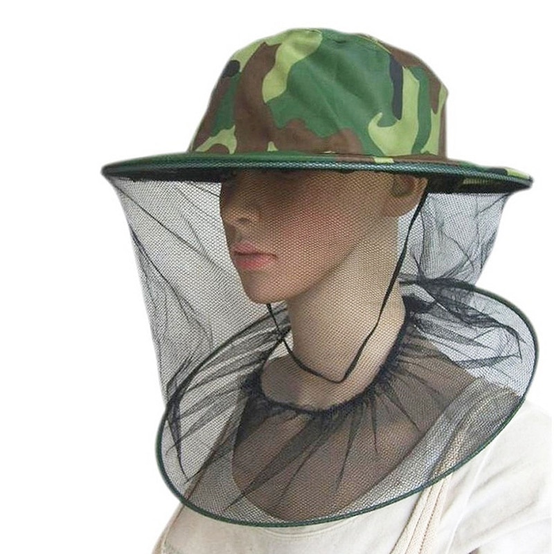Outdoor Insect Bee Insect Mesh Mosquito Resistant Cap Hat Head Protector Facial Visiere Protection Camping Equipment Nets: Default Title