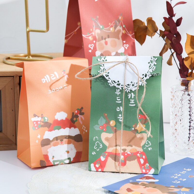 4pcs/pack 27cm bag paper bag kraft paper letter storage bag birthday wedding party packaging bag