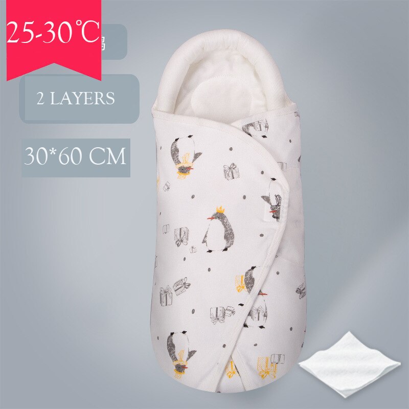 Manta envuelta con Velcro para bebé, almohada de cabeza en forma de U, protección, saco de dormir, cochecito para niño y niña: 2 Layers 08