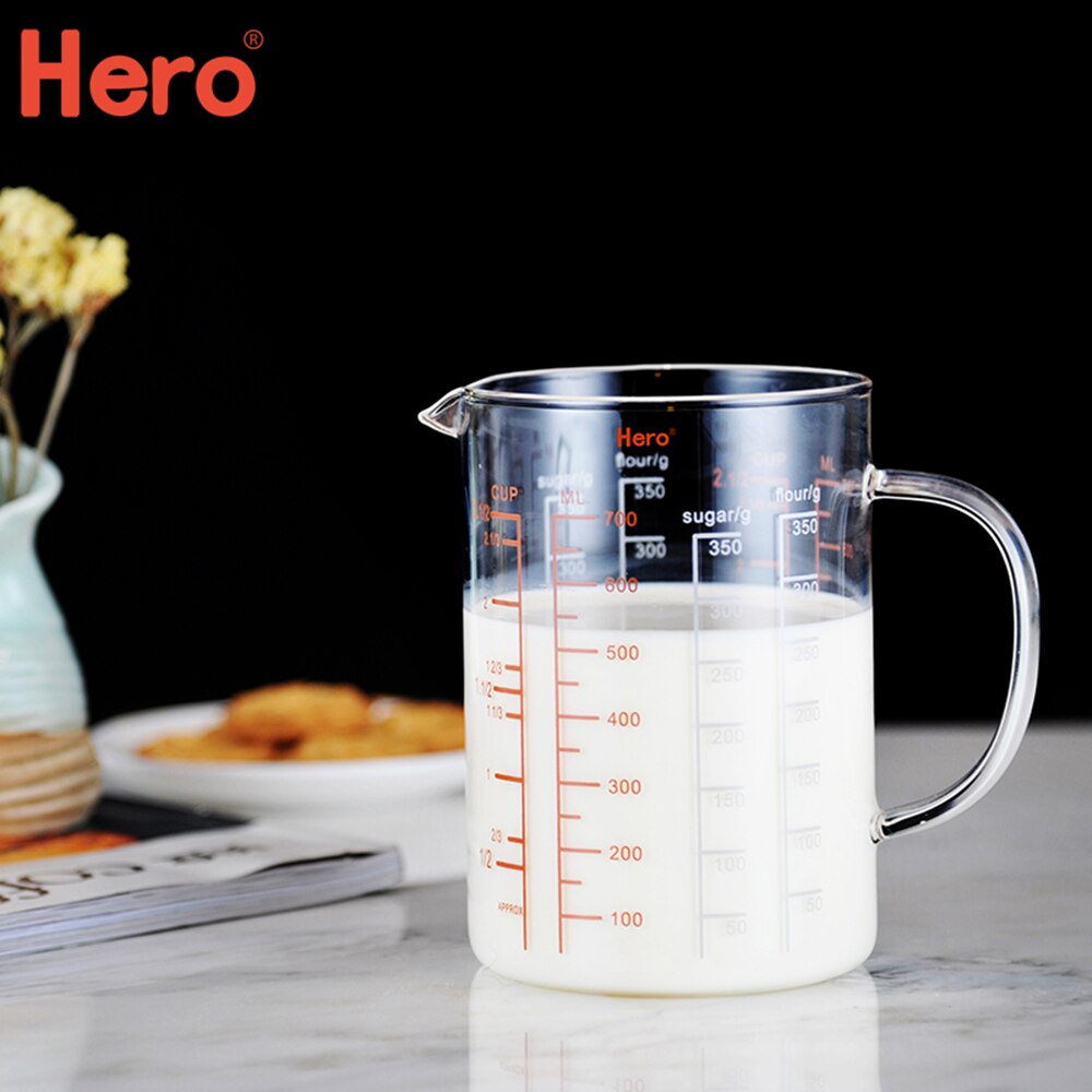 Coffee Measuring Cup Food Grade Glass Measuring Cups Transparent Graduated Cup Heat-resistant Glass Mug Milk Measurings Jug