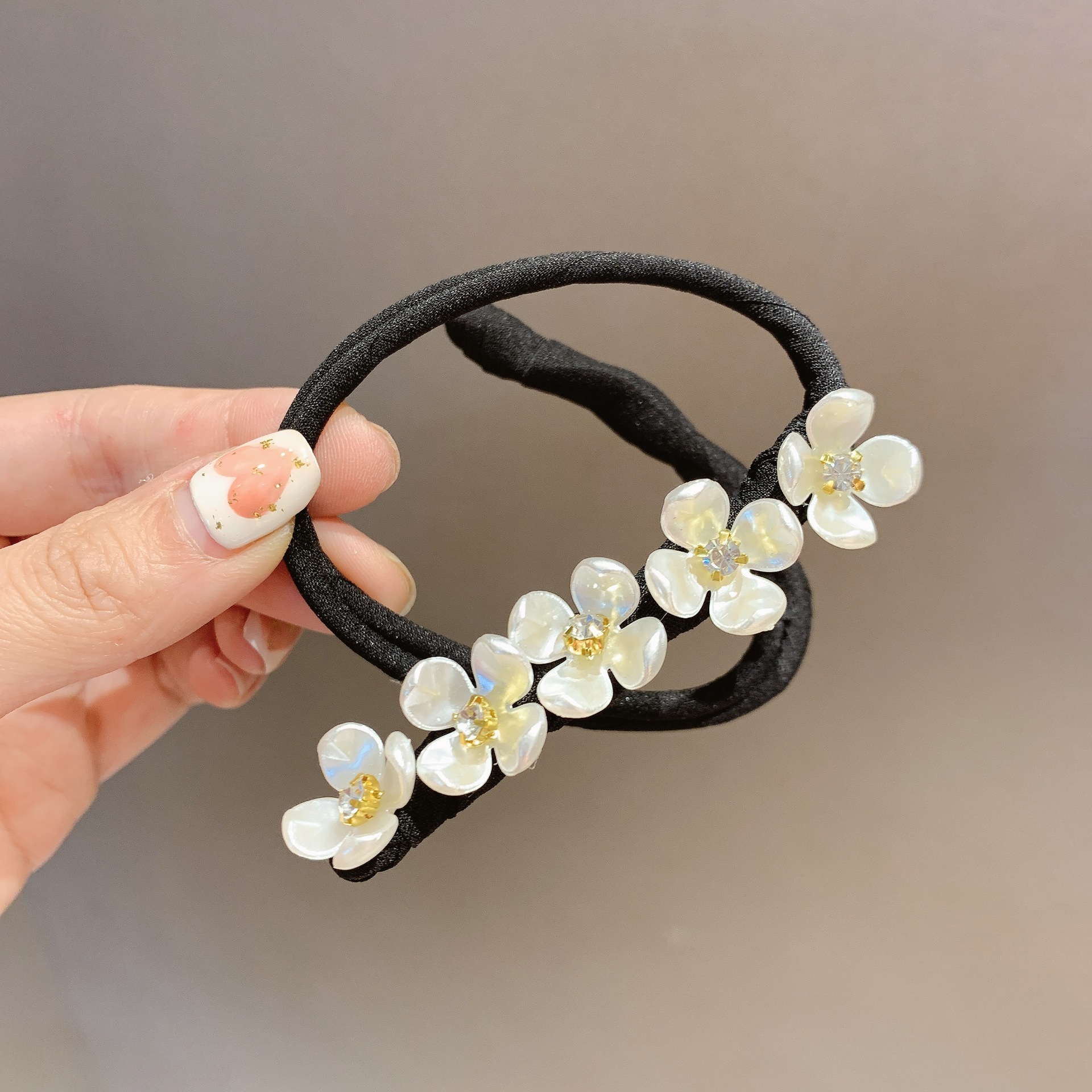 Vrouwen Knot Maker Bloemen Kristal Donut Opgestoken Haar Stok Diy Plaat Haar Buigbare Haarband Chignon Haaraccessoires Cadeau