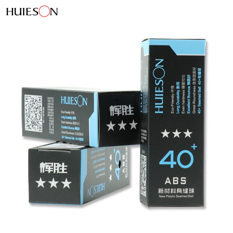 Huieson 3 st/pack plast pingisboll 40+mm 3 stjärnigt material abs bordtennisbollar bordtennistillbehör