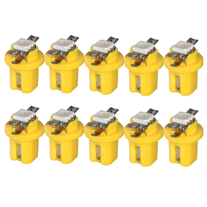 Bombillas LED T5 para coche B8.5d, luces de velocidad para salpicadero de coche, accesorios de lámpara Interior para coche, lámparas de interruptor lateral para salpicadero de 12V