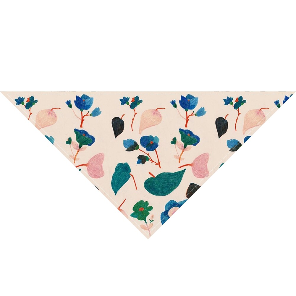 Adjustable Pet Dog Bandana Collar Neckerchief Pattern Little daisy Triangle Neck Scarf Saliva Towel Accessories: 2 / M
