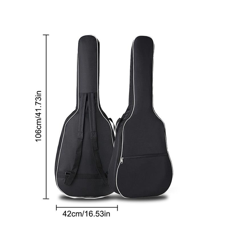 Bageek 40/41 Inch Oxford Fabric Acoustic Guitar Gig Bag Waterproof Backpack 5mm Cotton Double Shoulder Straps Padded Soft Case