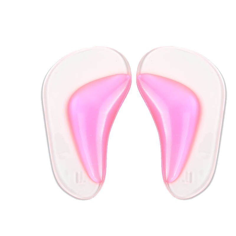 Foot's Arch Support Shoe Insole for Flat Feet Gel Arch Inserts Pad for Plantar Fasciitis Adhesive Arch Pad Relieve Foot Pressure: Pink
