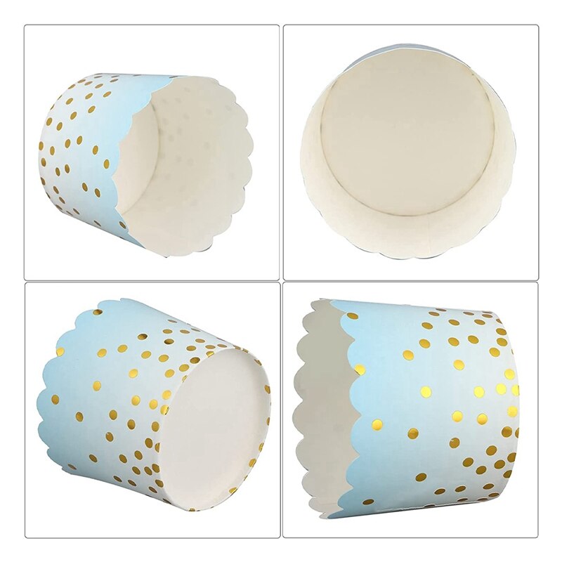 50 Pcs Colorful Greaseproof Paper Baking Cups 5 Oz Cupcake Paper Liners Disposable Muffin Cases Cupcake Containers