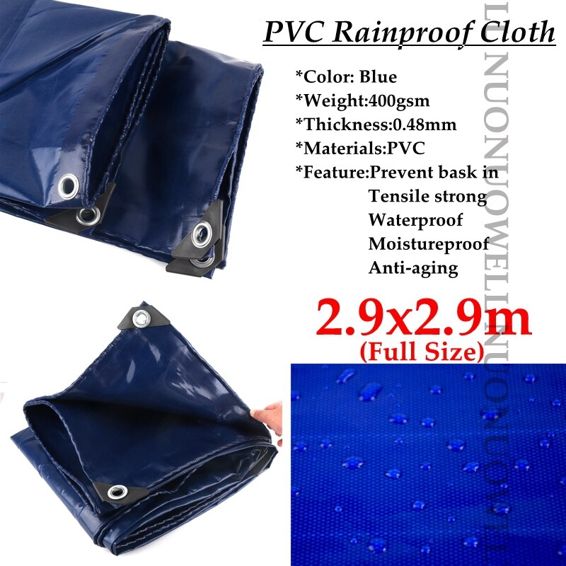 Thickness 0.48mm Blue PVC Tarpaulin Rainproof Cloth Garden Courtyard Thick Tarpaulin Rainproof Truck Waterproof Sunshade Cloth