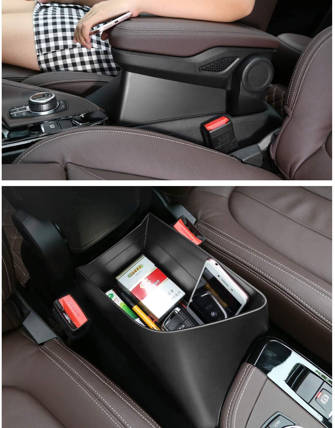 Boîte à gants pour BMW X1 F48, boîte de rangement pour accoudoir, Console centrale, boîte de rangement à l&#39;intérieur