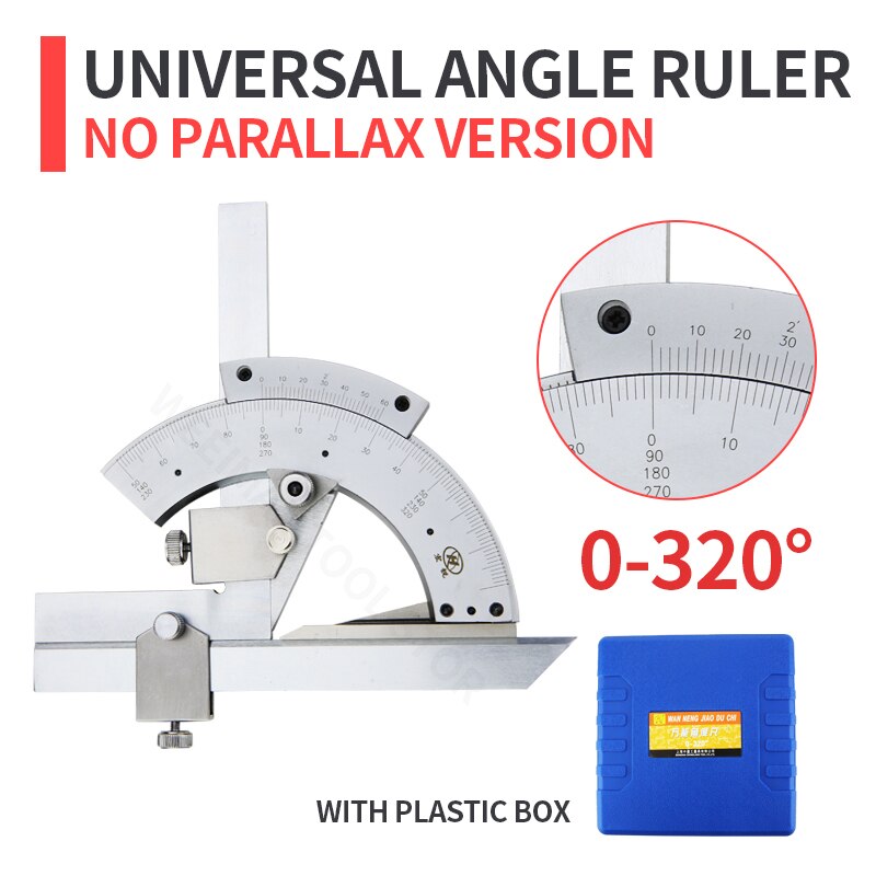 320° Universal Angle Ruler Bevel Protractor Angle Measuring Instrument Carbon Steel Angle Ruler Woodworking Find Angle Tools: Box 320 Universal