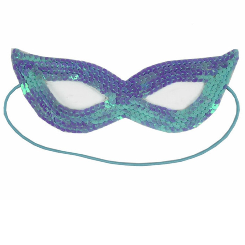 Lentejuelas antifaz de Halloween máscaras de tela no tejida señora mascarada boda halffie carnaval actuación infantil disfraz máscara
