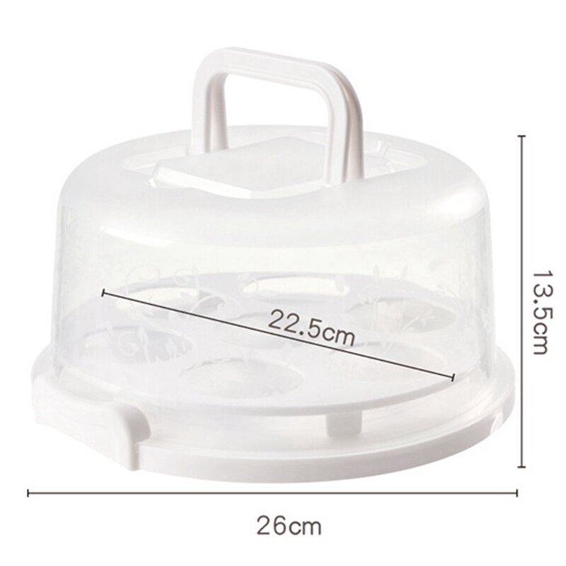 Draagbare Cake Carrier Voedsel Vers Houden Doos Koelkast Vers Houden Ontvangen Doos Fruit Groenten Storage Case