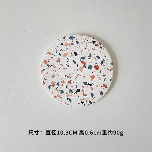 Stół kuchenny podkładki na stół imitacja lastryko błoto okrzemkowe korek absorpcja wody podstawka strąk kubek okrągła podkładka termoizolacyjna: pomarańczowy