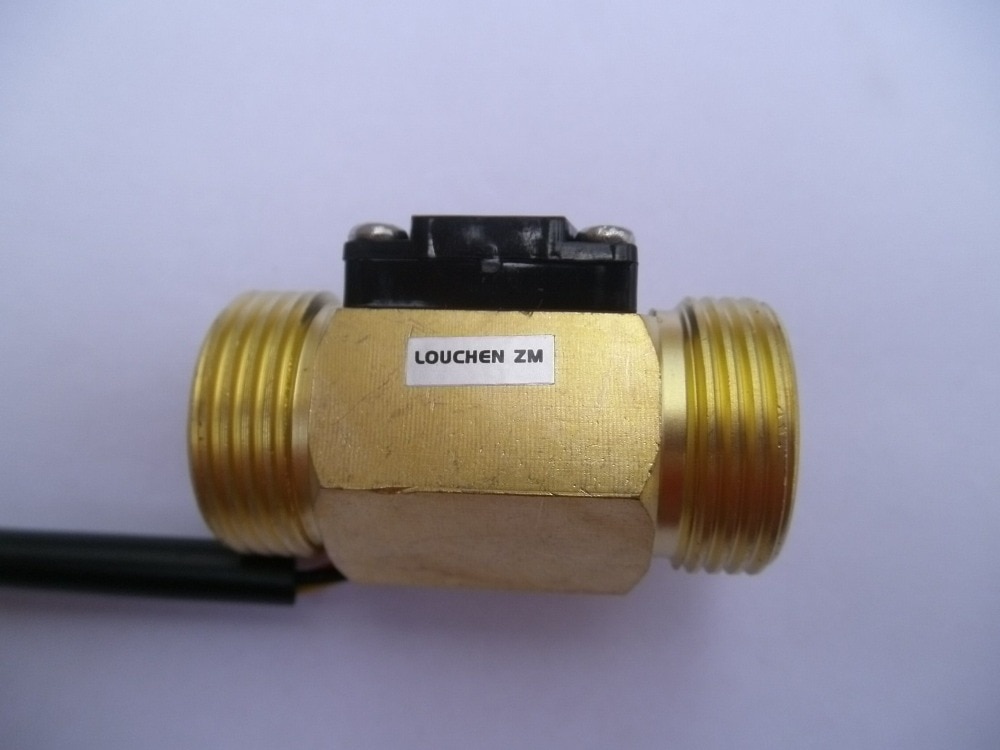 B1 Full Copper Water Flow Sensor 1.75Mpa G1/2 Pulse Hall Flow Meter Switch 1-25L/Min