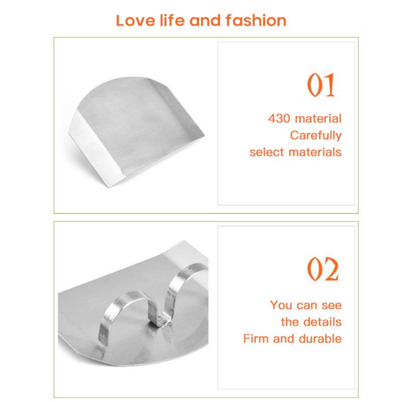 1pc Stainless Steel Cutting Hand Guard Cut-proof Hand Finger Protector Knife Cut Slice Safe Guard Tools Utensils For Kitchen