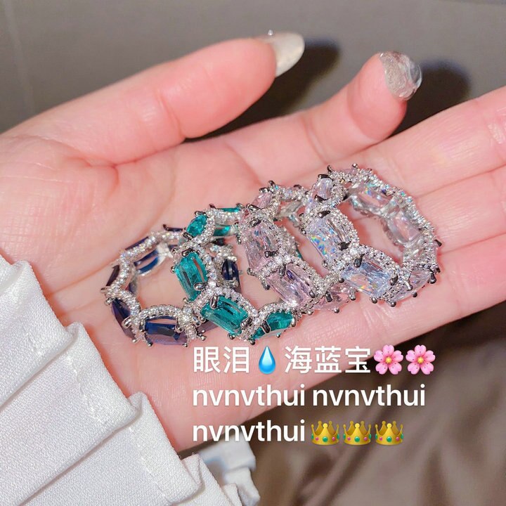 Exquisite Onregelmatige Stone Ring Zilver Kleur Luxe Party Wieden Engagement Ring Met Grote Zirkoon Sieraden 2022