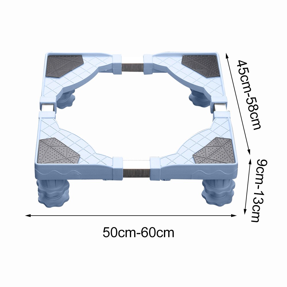 Bracket Accessories Adjustable Stainless Steel Dryer Assemble Refrigerator Movable Anti-slip Base Set With Wheel Washing Machine
