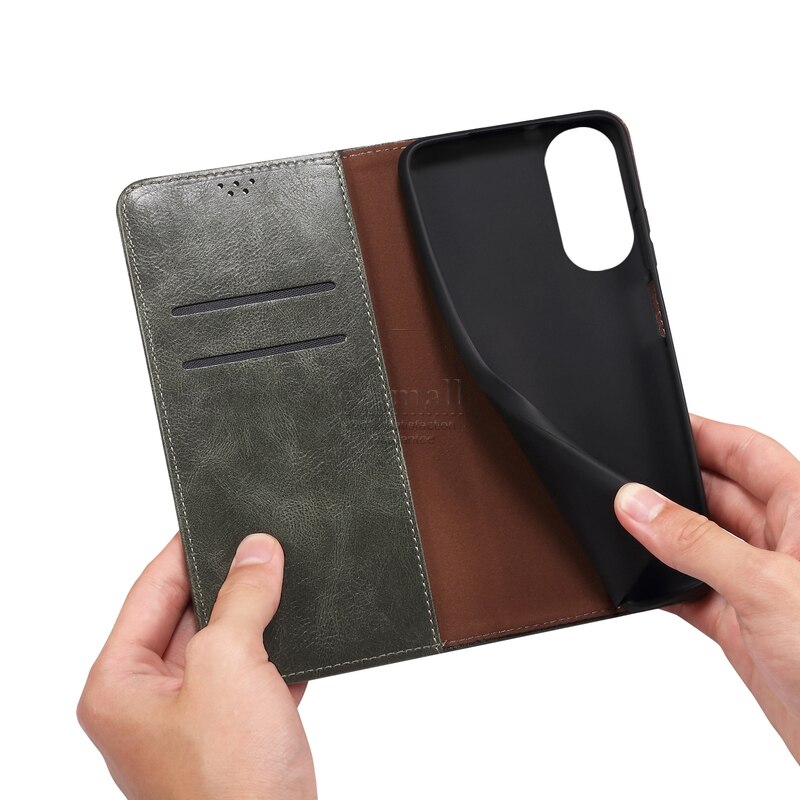 Vintage Leather Flip Cover Voor Huawei Honor 50 50 Pro Wallet Case Card Stand Magneet Boek Cover Luxe Casual Telefoon fundas