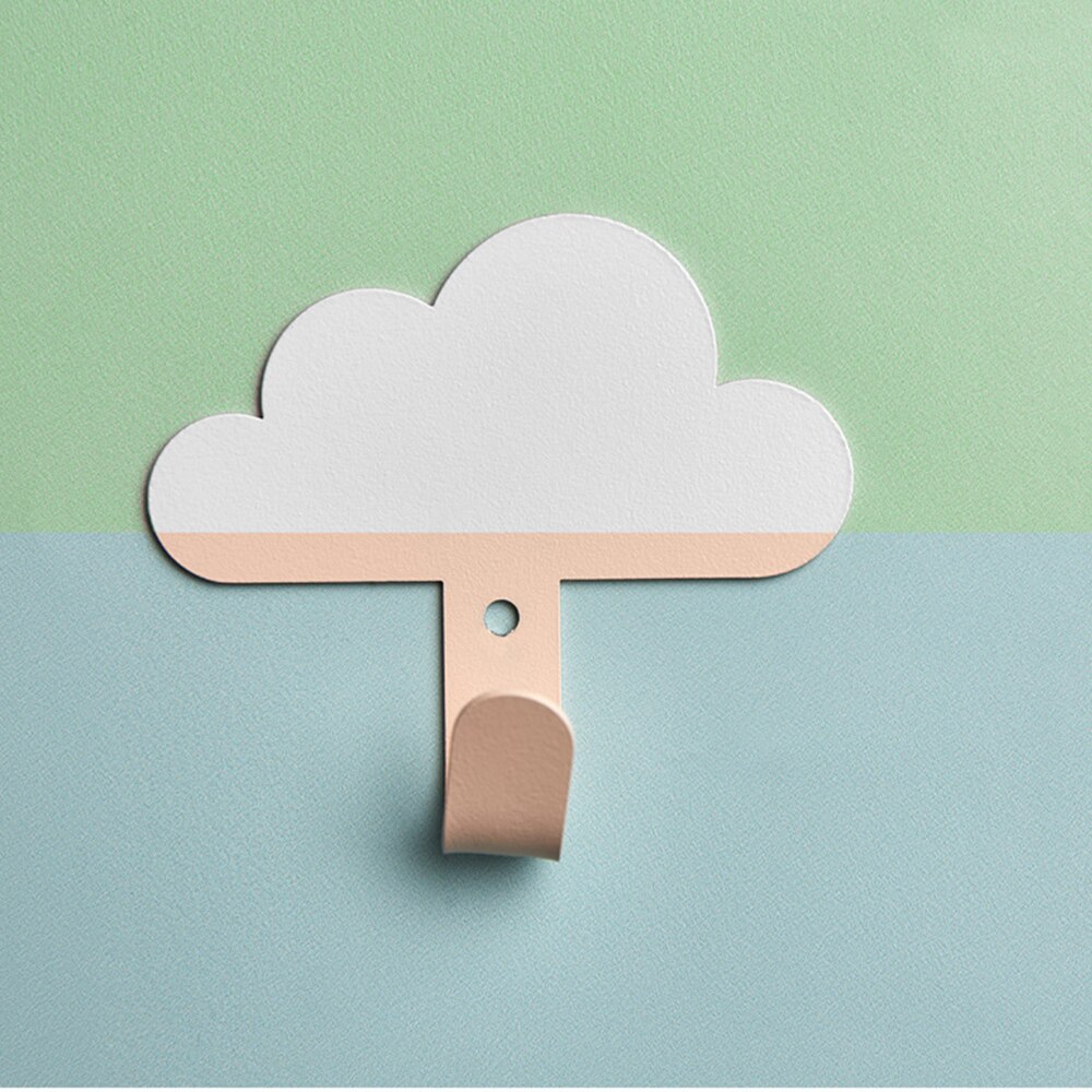 Useful Nordic Clothes Hanger Wall Mounted Coat Hook Cloud Shape Hook Kid Room Wall Decoration Children Room Decorative Hanger