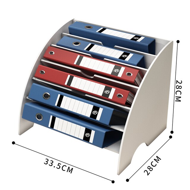 6 Layers Multifunction Sector Desk Organizer Document Tray Magazine File Letter Holder Stationery Pencil Container Home Office: Default Title