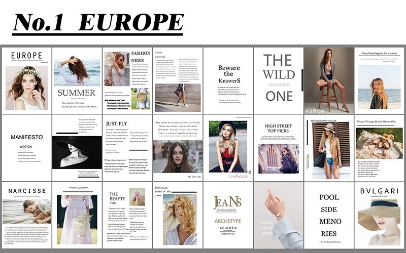 Vogue Magazine Album Photo Material Photography Background Adornment Photo Studio Shoot Take Photograph Backdrop Prop Fotografia: No.1 EUROPE